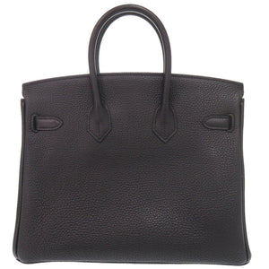 美品 エルメス バーキン25 トゴ ブラック ゴールド金具 D刻印(2019年製) ハンドバッグ 黒 0442【中古】HERMES