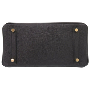 美品 エルメス バーキン25 トゴ ブラック ゴールド金具 D刻印(2019年製) ハンドバッグ 黒 0442【中古】HERMES