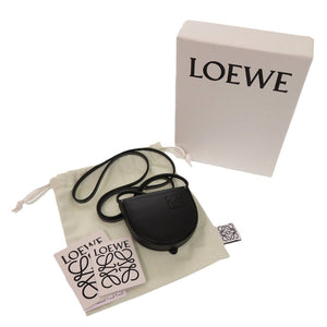 新品同様 ロエベ アナグラム ショルダーストラップ 101950 カーフ ブラック コインケース 黒 0003【中古】LOEWE メンズ