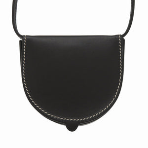 新品同様 ロエベ アナグラム ショルダーストラップ 101950 カーフ ブラック コインケース 黒 0003【中古】LOEWE メンズ