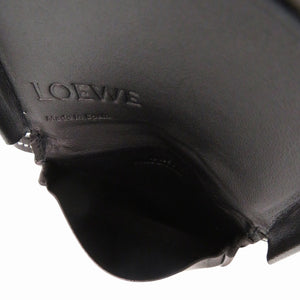 新品同様 ロエベ アナグラム ショルダーストラップ 101950 カーフ ブラック コインケース 黒 0003【中古】LOEWE メンズ