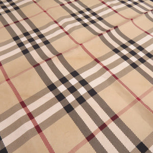 美品 バーバリー ノバチェック スカーフ シルク ベージュ 0019【中古】BURBERRY