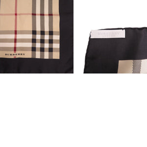 美品 バーバリー ノバチェック スカーフ シルク ベージュ 0019【中古】BURBERRY