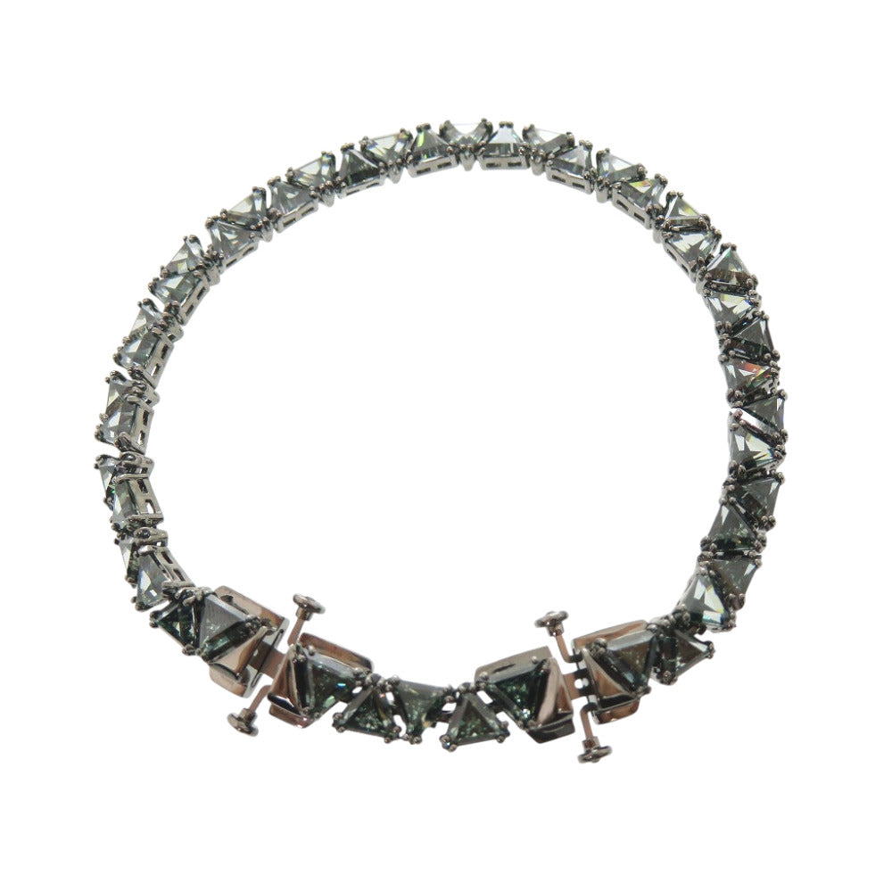 スワロフスキー マトリックス トライアングル クリスタル フレックス メタル スワロフスキー グリーン ブレスレット 緑 0024【中古】SWAROVSKI