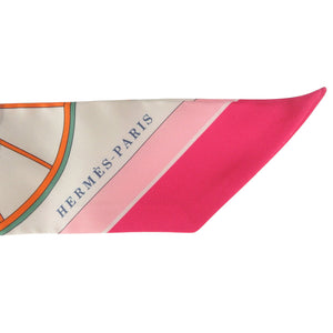 新品同様 エルメス ツイリー Springs Springs スプリングスプリング 063932S スカーフ シルク マルチカラー 0034【中古】HERMES