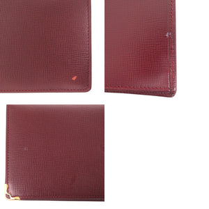 カルティエ マスト ドゥ カルティエ 長財布 レザー ボルドー 0042【中古】CARTIER メンズ