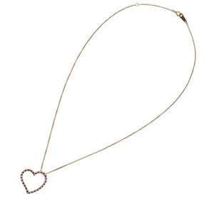 美品 K18PG ダイヤ0.13ct ネックレス ピンクゴールド/ダイヤモンド ジュエリー 0056【中古】