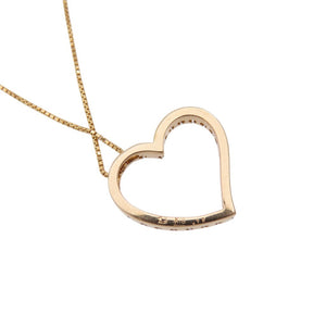 美品 K18PG ダイヤ0.13ct ネックレス ピンクゴールド/ダイヤモンド ジュエリー 0056【中古】