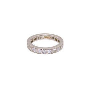 Pt900 ダイヤ1.051ct フルエタニティ リング 指輪 プラチナ/ダイヤモンド 7号 ジュエリー 0058【中古】 レディース