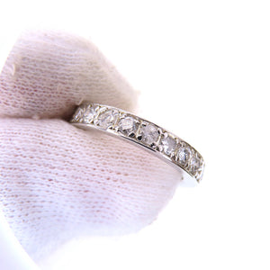 Pt900 ダイヤ1.051ct フルエタニティ リング 指輪 プラチナ/ダイヤモンド 7号 ジュエリー 0058【中古】 レディース