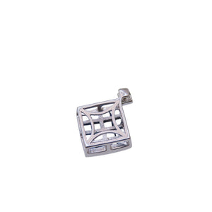 美品 サファイア1.29ct / D0.05ct K18WG ペンダント トップ ホワイトゴールド ダイヤモンド ネックレス トップ ジュエリー 0060【中古】 レディース