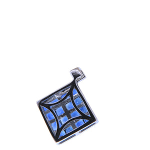 美品 サファイア1.29ct / D0.05ct K18WG ペンダント トップ ホワイトゴールド ダイヤモンド ネックレス トップ ジュエリー 0060【中古】 レディース