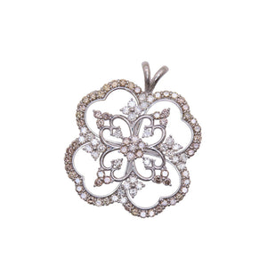 美品 K18WG ダイヤ5.00ct スイング ペンダント トップ ホワイトゴールド/ダイヤモンド ジュエリー 17.8g ネックレス トップ 0061【中古】