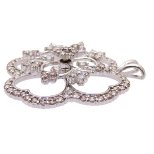 美品 K18WG ダイヤ5.00ct スイング ペンダント トップ ホワイトゴールド/ダイヤモンド ジュエリー 17.8g ネックレス トップ 0061【中古】