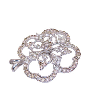 美品 K18WG ダイヤ5.00ct スイング ペンダント トップ ホワイトゴールド/ダイヤモンド ジュエリー 17.8g ネックレス トップ 0061【中古】