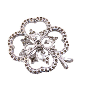 美品 K18WG ダイヤ5.00ct スイング ペンダント トップ ホワイトゴールド/ダイヤモンド ジュエリー 17.8g ネックレス トップ 0061【中古】