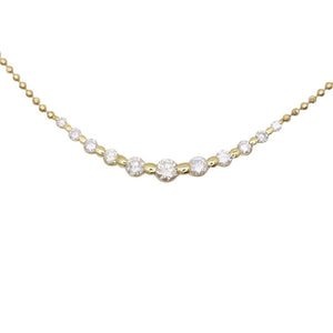 新品同様 K18YG ダイヤ1.00ct ネックレス イエローゴールド ダイヤモンド 5.2g ジュエリー 0072【中古】