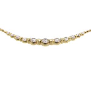 新品同様 K18YG ダイヤ1.00ct ネックレス イエローゴールド ダイヤモンド 5.2g ジュエリー 0072【中古】