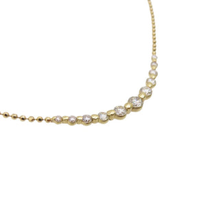 新品同様 K18YG ダイヤ1.00ct ネックレス イエローゴールド ダイヤモンド 5.2g ジュエリー 0072【中古】
