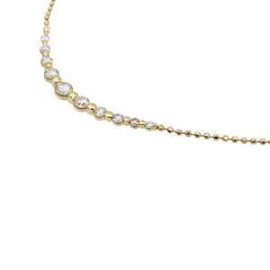 新品同様 K18YG ダイヤ1.00ct ネックレス イエローゴールド ダイヤモンド 5.2g ジュエリー 0072【中古】