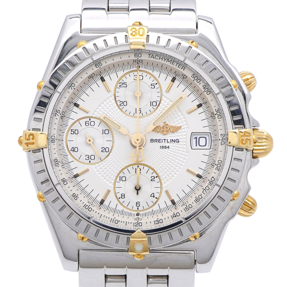 美品 ブライトリング クロノマット B13050.1 自動巻き 腕時計 SS シルバー文字盤 0080【中古】BREITLING メンズ
