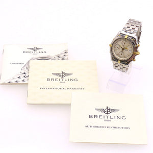 美品 ブライトリング クロノマット B13050.1 自動巻き 腕時計 SS シルバー文字盤 0080【中古】BREITLING メンズ