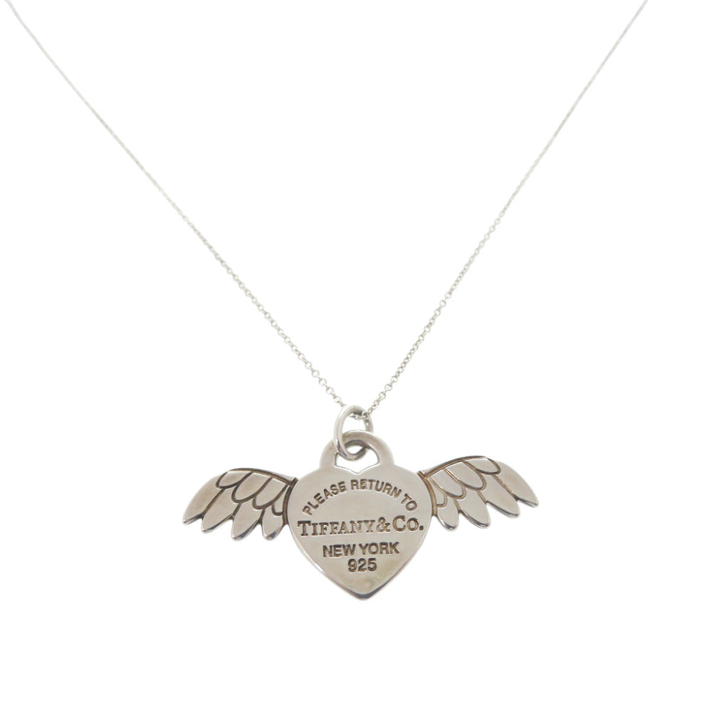 美品 ティファニー エンジェルハート タグ リターン トゥ ティファニー シルバー925 ネックレス シルバー 0094【中古】TIFFANY&Co.