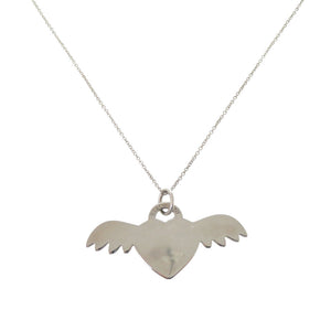 美品 ティファニー エンジェルハート タグ リターン トゥ ティファニー シルバー925 ネックレス シルバー 0094【中古】TIFFANY&Co.