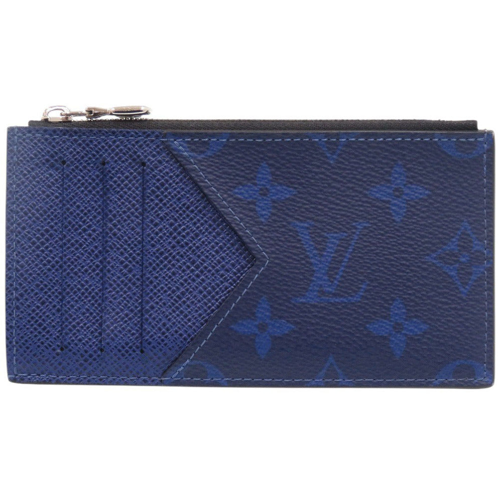 美品 ルイ ヴィトン コインカードホルダー タイガラマ M30270 IC レザー ブルー 財布 青 LV 0099【中古】LOUIS VUITTON メンズ