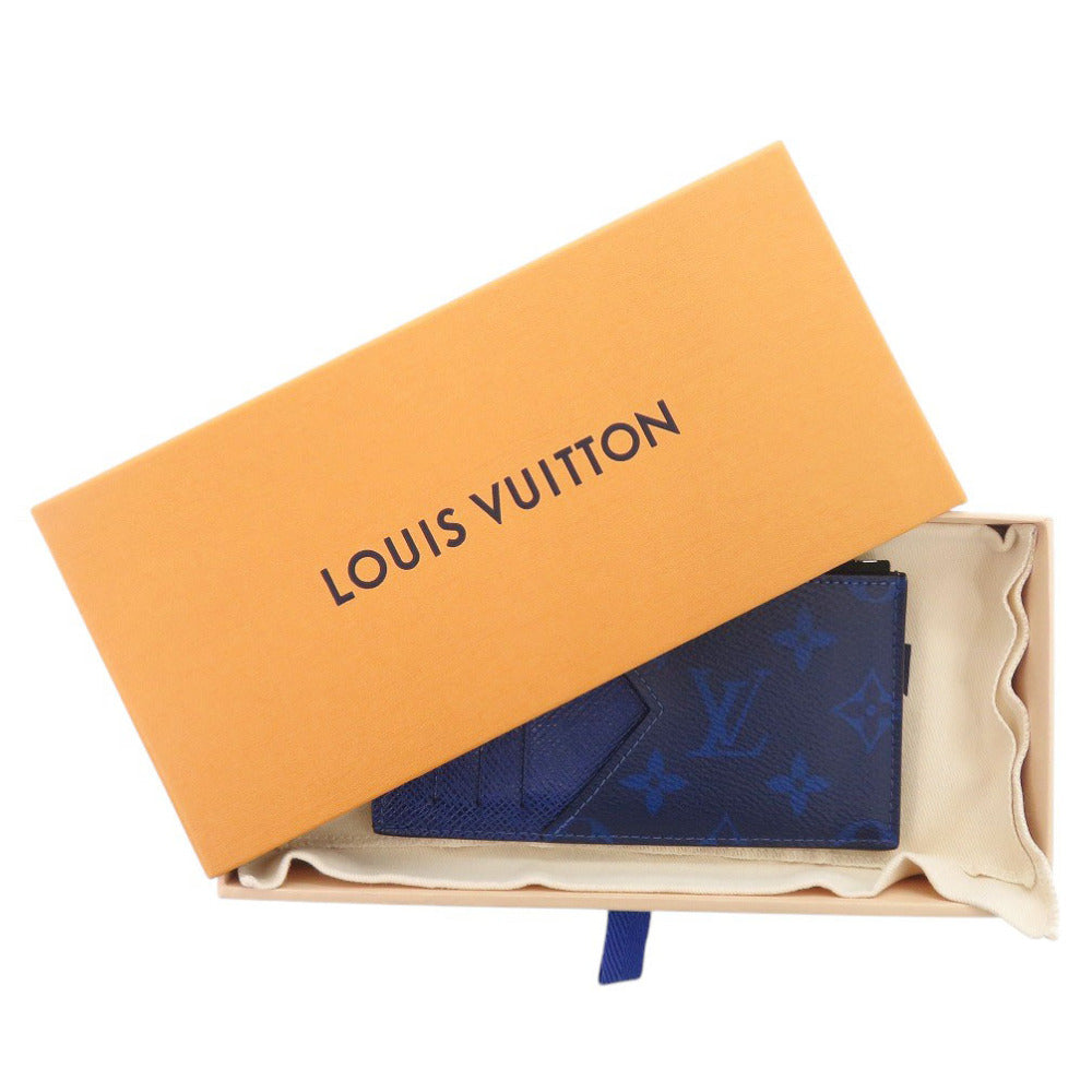 美品 ルイ ヴィトン コインカードホルダー タイガラマ M30270 IC レザー ブルー 財布 青 LV 0099【中古】LOUIS VUITTON メンズ