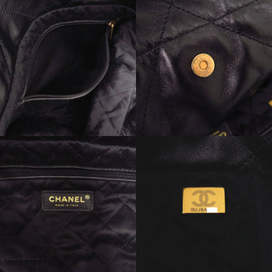 美品 シャネル シャネル 22 スモール カーフ ブラック ショルダーバッグ 黒 0128【中古】CHANEL