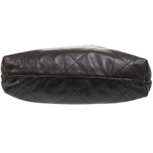 美品 シャネル シャネル22 スモール AS3260 カーフレザー ブラック トートバッグ 黒 0129【中古】CHANEL