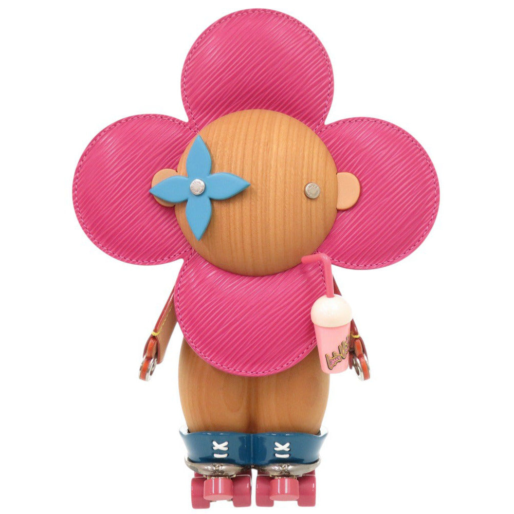 新品同様 ルイ ヴィトン ヴィヴィエンヌ ローラースケート GI0692 ウッド/レザー ピンク オブジェ LV 0135【中古】LOUIS VUITTON