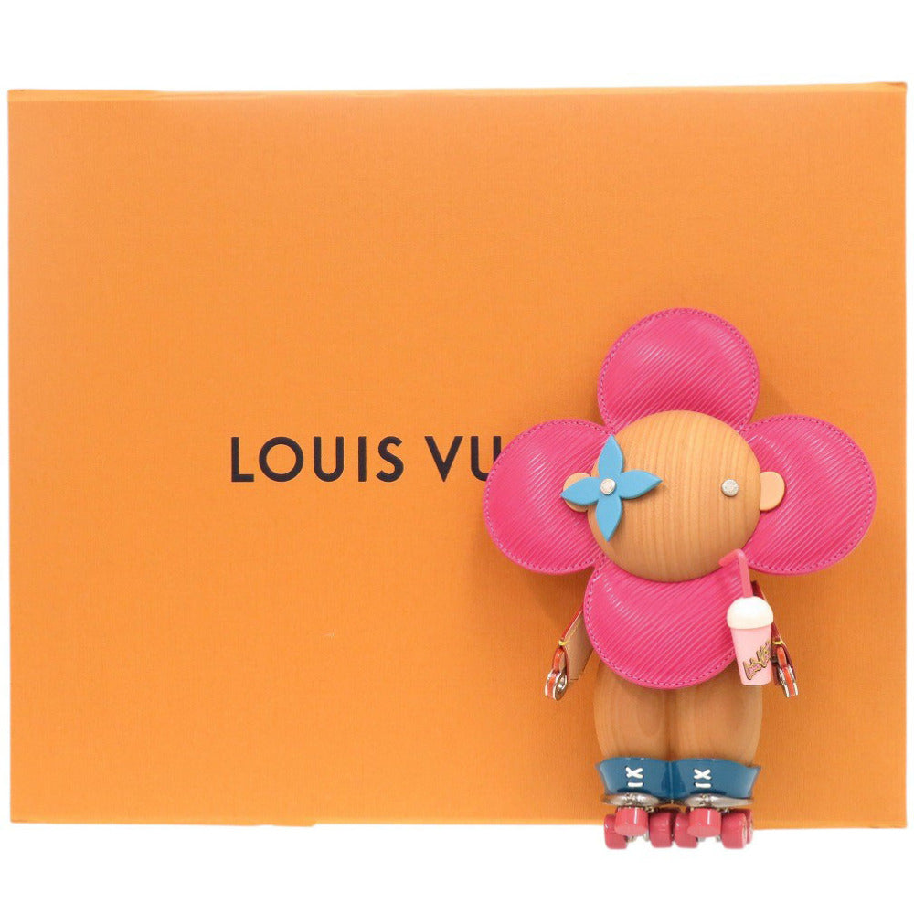 新品同様 ルイ ヴィトン ヴィヴィエンヌ ローラースケート GI0692 ウッド/レザー ピンク オブジェ LV 0135【中古】LOUIS VUITTON