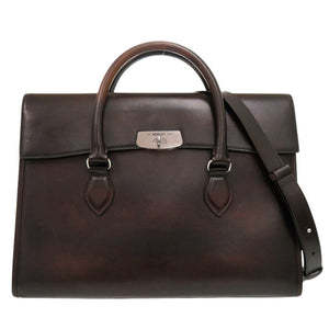 ベルルッティ ビジネスバッグ エミーオ レザー ブラウン ブリーフケース 2way ハンドバッグ 0155【中古】BERLUTI