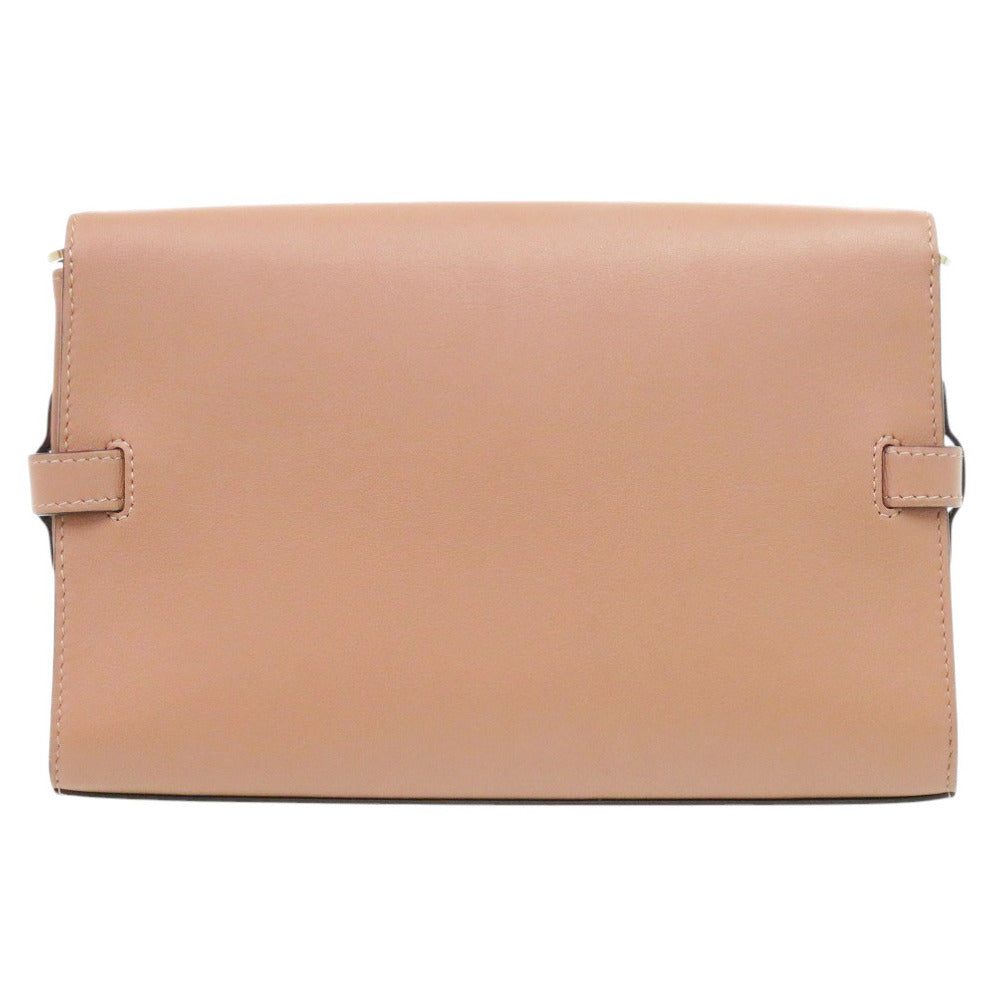 美品 デルボー タンペート レザー ベージュ チェーンショルダーバッグ 0156【中古】DELVAUX