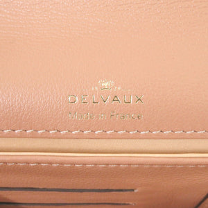 美品 デルボー タンペート レザー ベージュ チェーンショルダーバッグ 0156【中古】DELVAUX