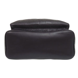 美品 ジミーチュウ スタッズ クロコ型押し レザー ブラック リュック デイパック 黒 0161【中古】JIMMY CHOO