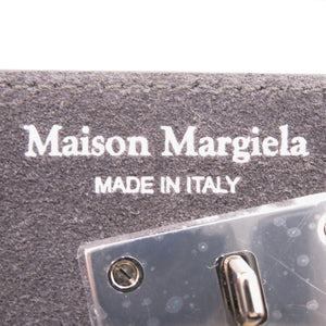 美品 メゾン マルジェラ 2way アシンメトリー スモール SNATCHED S56WG0168 ミニハンドバッグ レザー シルバー 0169【中古】Maison Margiela