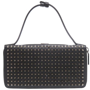 クリスチャンルブタン ラウンドファスナー スタッズ PANETTONE SPIKES XL 3175209 レザー ブラック 長財布 黒 0238【中古】Christian Louboutin