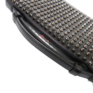 クリスチャンルブタン ラウンドファスナー スタッズ PANETTONE SPIKES XL 3175209 レザー ブラック 長財布 黒 0238【中古】Christian Louboutin