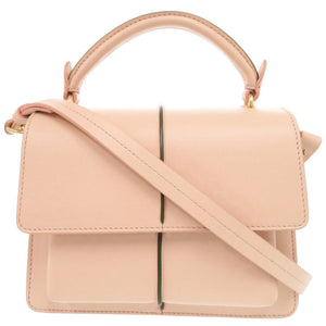 美品 マルニ アタッシェバッグ レザー ピンク 2WAY ハンドバッグ ショルダーバッグ 0293【中古】MARNI