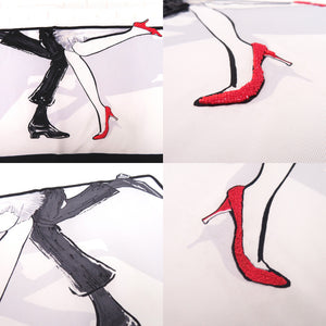 新品同様 エルメス カレ70 SWINGING SAINT GERMAIN スウィンギング サンジェルマン シルク スパンコール ビーズ ホワイト スカーフ 0304 【中古】 HERMES