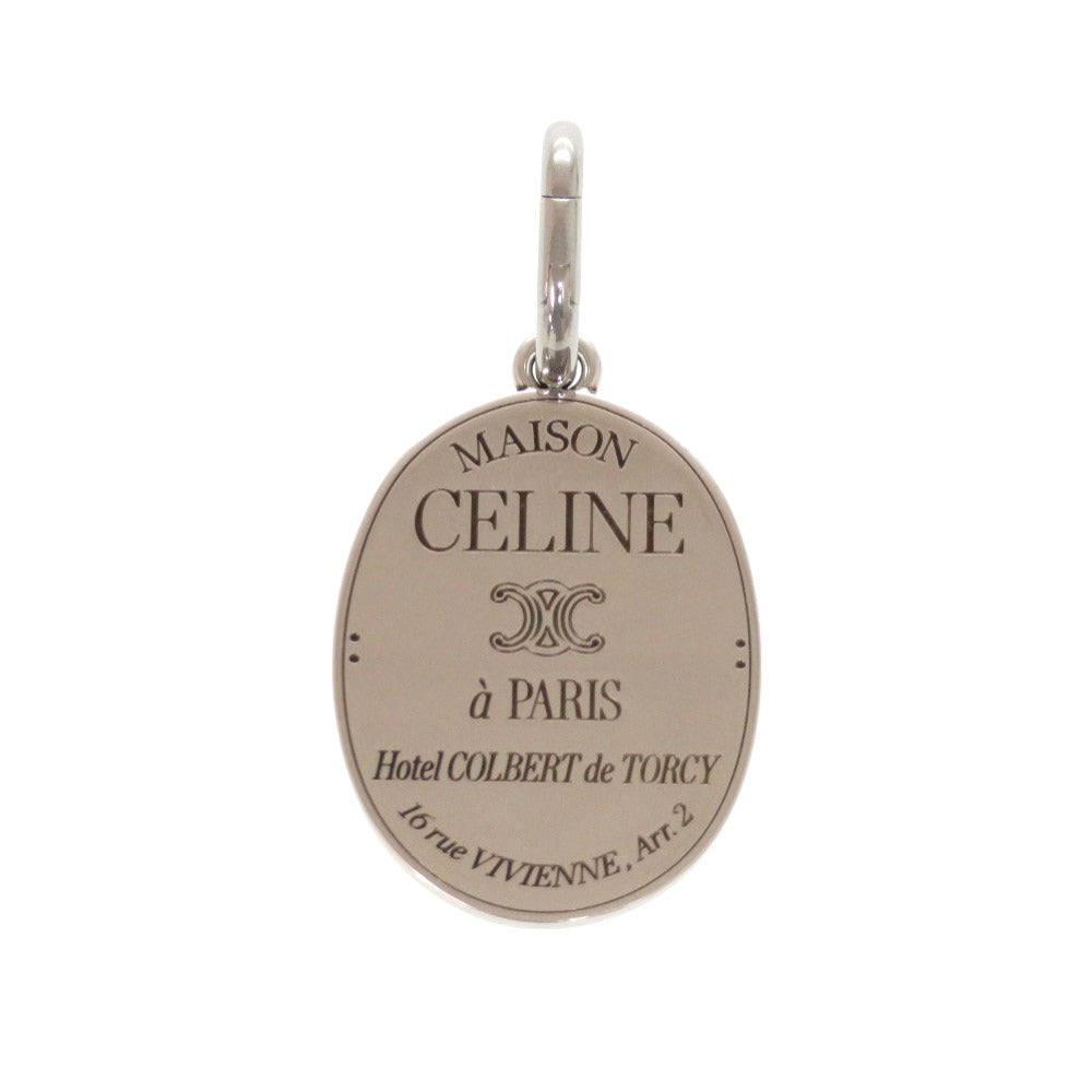 未使用 セリーヌ チャーム MAISON CELINE メダル ロジウムフィニッシュ ブラス トリオンフ メタル シルバー ネックレストップ 0306 【中古】 CELINE