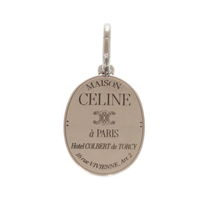 未使用 セリーヌ チャーム MAISON CELINE メダル ロジウムフィニッシュ ブラス トリオンフ メタル シルバー ネックレストップ 0306 【中古】 CELINE
