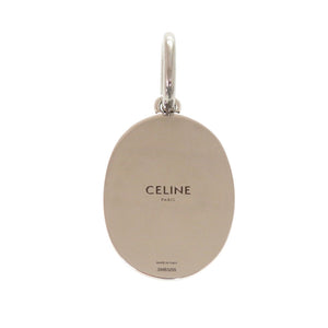 未使用 セリーヌ チャーム MAISON CELINE メダル ロジウムフィニッシュ ブラス トリオンフ メタル シルバー ネックレストップ 0306 【中古】 CELINE