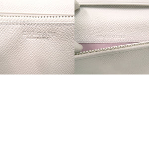 美品 ブルガリ ブルガリブルガリ ロゴクリップ レザー ホワイト シルバー 長財布 白 0325【中古】BVLGARI