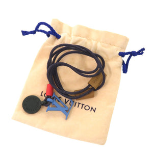 美品 ルイ ヴィトン コリエ チャールズ オンザゴー M63648 ブルー ネックレス アクセサリー LV 0349 【中古】 LOUIS VUITTON