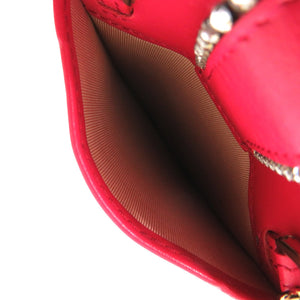 Roger Vivier ロジェ ヴィヴィエ ビジュー レザー レッド フォンポシェット ショルダーバッグ フォンポシェット 赤 0353【中古】Roger Vivier