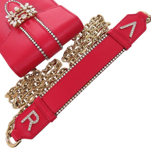 Roger Vivier ロジェ ヴィヴィエ ビジュー レザー レッド フォンポシェット ショルダーバッグ フォンポシェット 赤 0353【中古】Roger Vivier
